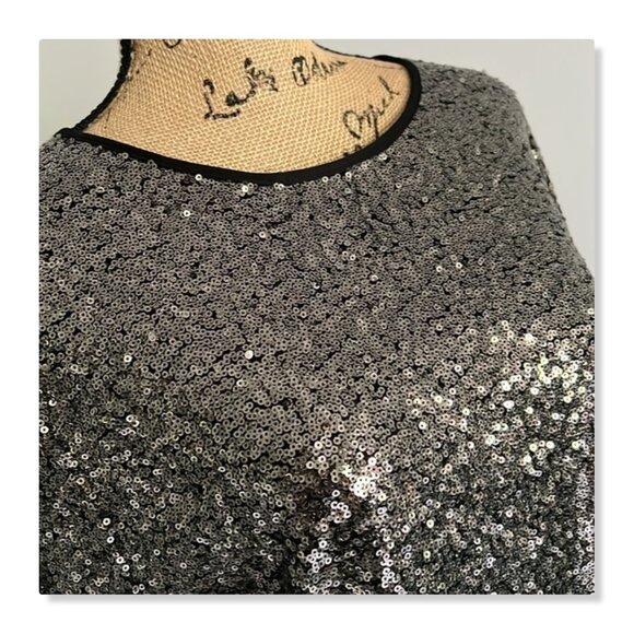 ASOS CURVE All Over Sequin With Mesh Inserts Mini Dress Sz 18 NWT - Picture 11 of 16